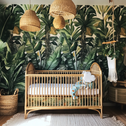 Crib, home children's crib, baby crib - Image 8