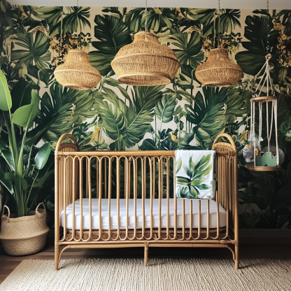 Crib, home children's crib, baby crib - Image 7