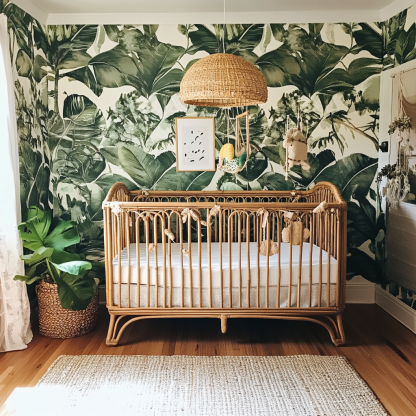 Baby crib, home children's crib, baby and newborn furniture, living room double bed, balcony adjustable, bedroom solid wood - Image 9