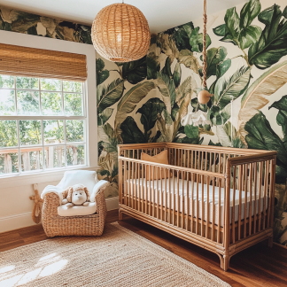 Baby crib, spliced large bed, movable solid wood multi-functional newborn and children's crib