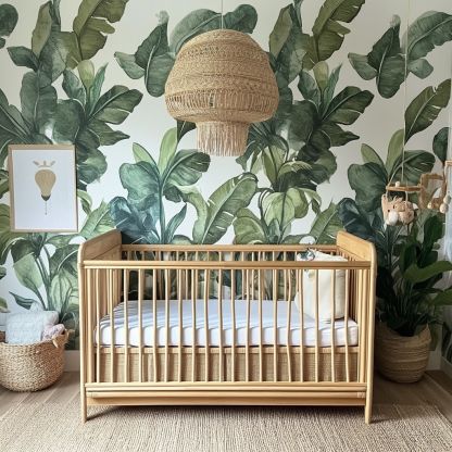 Baby crib, spliced large bed, movable solid wood multi-functional newborn and children's crib - Image 3