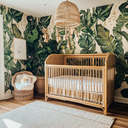 10 Bamboo woven baby crib, modern and simple Japanese children's room homestay, customizable size tatami bed fabric - Image 4