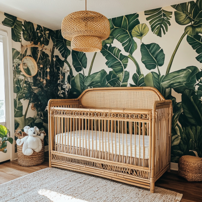 10 Bamboo woven baby crib, modern and simple Japanese children's room homestay, customizable size tatami bed fabric - Image 3