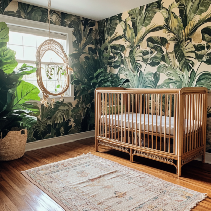 Crib, home children's crib, baby crib - Image 4