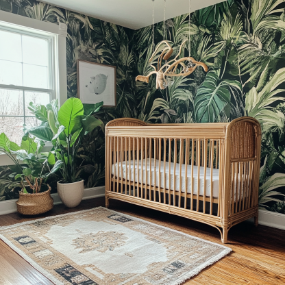 Crib, home children's crib, baby crib - Image 3