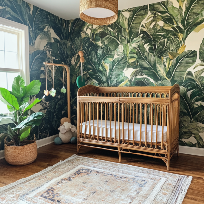 Crib, home children's crib, baby crib - Image 2