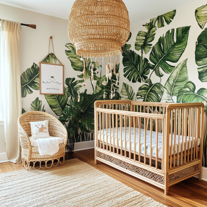 Baby crib, home children's crib, baby and newborn furniture, living room double bed, balcony adjustable, bedroom solid wood - Image 5