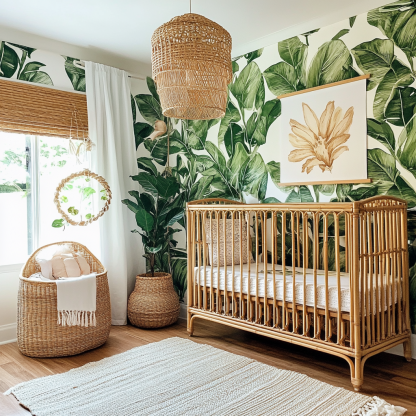 Baby crib, home children's crib, baby and newborn furniture, living room double bed, balcony adjustable, bedroom solid wood - Image 2