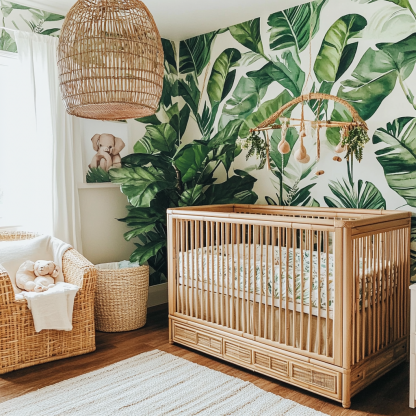 Wabi-sabi style baby bed, solid wood adjustable newborn bed, cradle, baby bb bed - Image 2