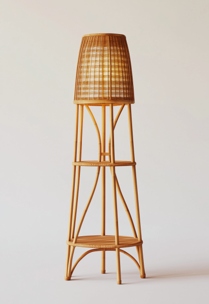 Japanese-style floor lamp, Chinese-style Zen-inspired bamboo weaving for living room, bedroom and study decoration, retro bedside creative table lamp - Image 7