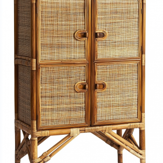 Japanese rustic-style wicker sideboard, simple and modern tea cabinet, small-sized household integrated storage cabinet