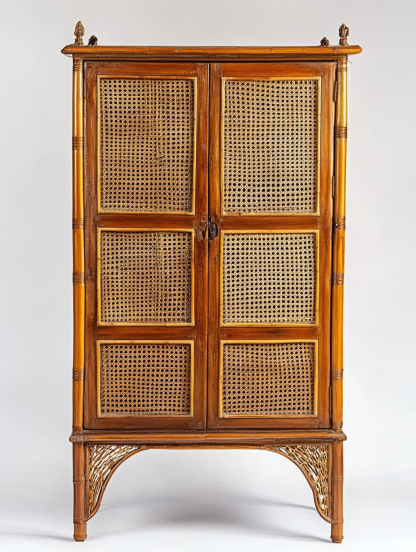 Wabi-sabi style solid wood wicker sideboard, a modern and simple Japanese wabi-sabi style retro original solid wood wicker sideboard - Image 6