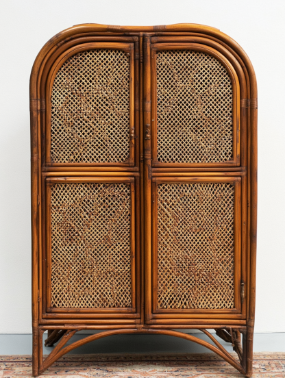 Nordic solid wood sideboard, wall-mounted integrated storage cabinet, ash wood sideboard, storage cabinet, wabi-rattan woven cabinet - Image 6