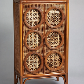 Nordic solid wood sideboard, wall-mounted integrated storage cabinet, ash wood sideboard, storage cabinet, wabi-rattan woven cabinet