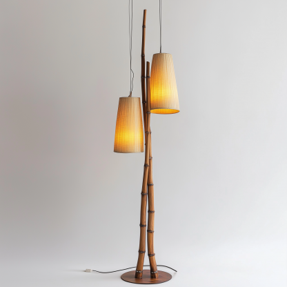 Modern and simple bamboo weaving chandelier, creative home decoration lighting fixtures, study, living room, dining room chandelier, bedroom - Image 5
