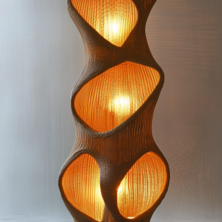 Creative abstract solid wood sculpture ornaments in the hotel lobby, high-end model room, living room and entrance hall wood carving decorative artworks