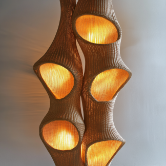 Creative abstract solid wood sculpture ornaments in the hotel lobby, high-end model room, living room and entrance hall wood carving decorative artworks