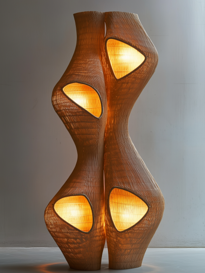 Creative abstract solid wood sculpture ornaments in the hotel lobby, high-end model room, living room and entrance hall wood carving decorative artworks - Image 4