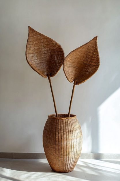 Hand-woven rattan vase, a decorative item for the living room entrance and dining table - Image 9