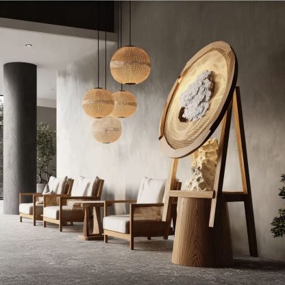 Nordic design sense living room sofa, bedroom study, fishing floor lamp, standing simple and creative solid wood lamp - Image 8
