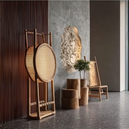 Japanese-style rattan weaving, new Chinese-style Nordic solid wood lamps, modern and simple all-rattan weaving lamps, creative Chinese-style lamps - Image 9