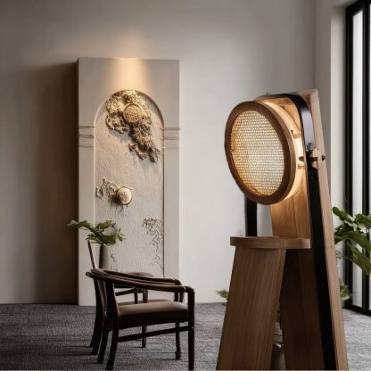 Japanese-style rattan weaving, new Chinese-style Nordic solid wood lamps, modern and simple all-rattan weaving lamps, creative Chinese-style lamps - Image 6