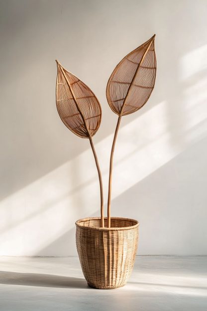 Hand-woven rattan vase, a decorative item for the living room entrance and dining table - Image 7