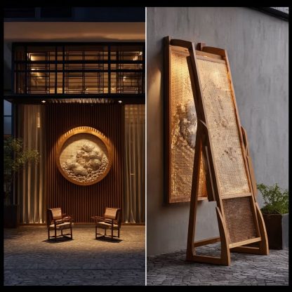 Nordic design sense living room sofa, bedroom study, fishing floor lamp, standing simple and creative solid wood lamp - Image 4