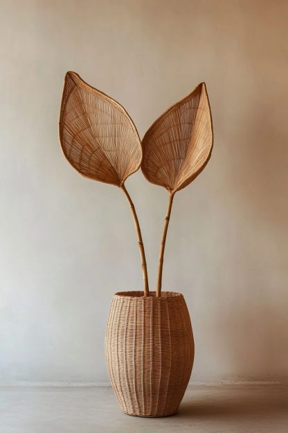 Hand-woven rattan vase, a decorative item for the living room entrance and dining table - Image 6