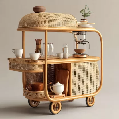 Outdoor mobile rattan food truck, scenic area popular snack truck, scenic area mobile stall truck, American food truck, street vending truck (2)