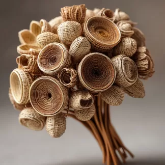 A set of genuine plant, dried flower and fruit combination vases for home decoration, kitchen, entrance and dining room ornaments