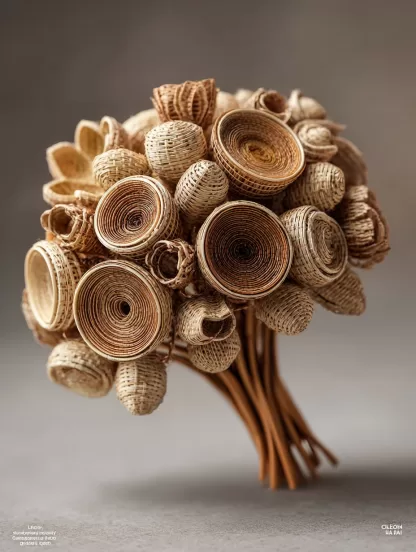 A set of genuine plant, dried flower and fruit combination vases for home decoration, kitchen, entrance and dining room ornaments