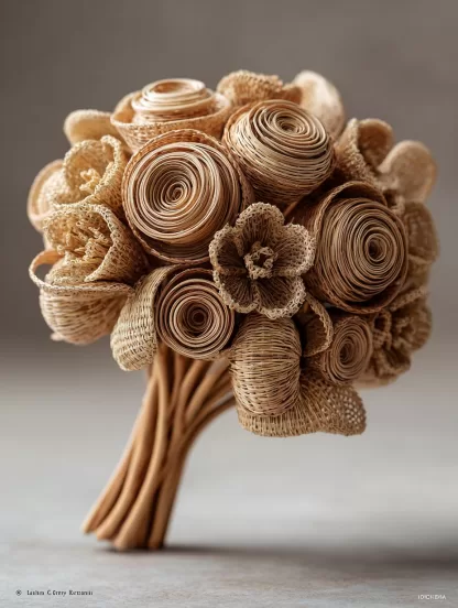 Chinese-style creative artificial flower potted plants, dining tables, artificial flower landscaping, interior decoration of homestays, real rattan woven flower ornaments - Image 5