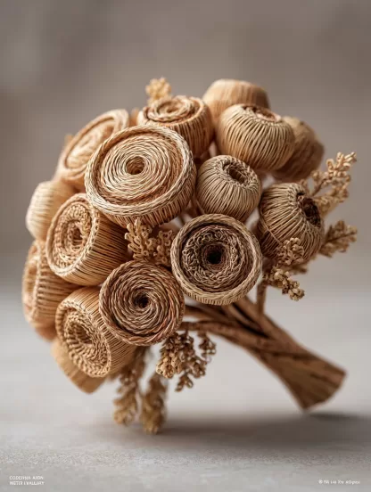 Chinese-style creative real flower potted plants are used for dining table artificial flower landscaping and indoor decoration - Image 7
