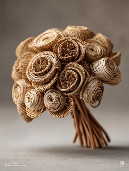 Chinese-style creative real flower potted plants are used for dining table artificial flower landscaping and indoor decoration - Image 3