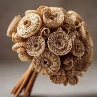 Chinese-style creative real flower potted plants are used for dining table artificial flower landscaping and indoor decoration