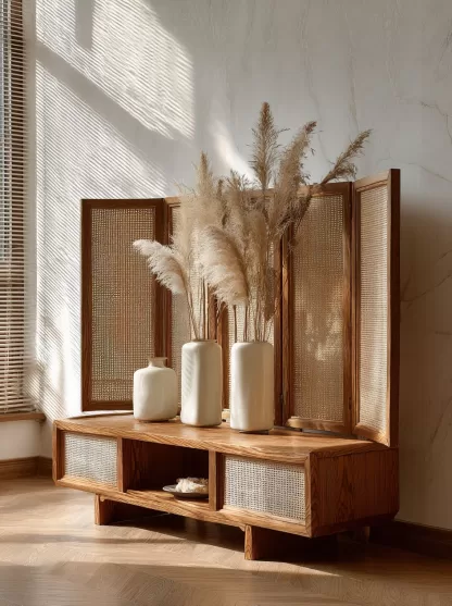 New Chinese-style solid wood screen partition living room, dining room, bedroom, study, tea room, Zen and retro Chinese-style homestay