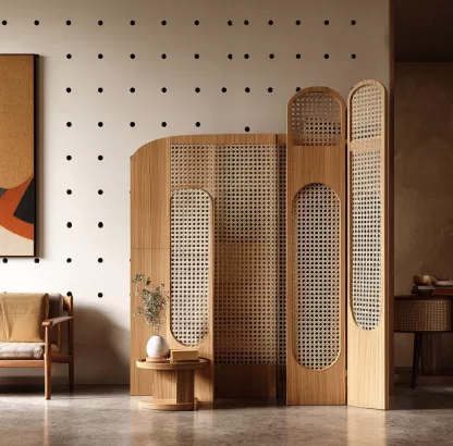 New Chinese-style creative solid wood screen for living room, tea room, study, high-end design sense screen for bedroom and entrance hall - Image 2
