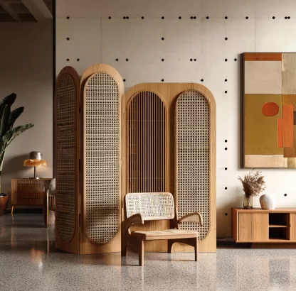 New Chinese-style creative solid wood screen for living room, tea room, study, high-end design sense screen for bedroom and entrance hall - Image 3
