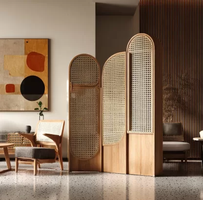New Chinese-style creative solid wood screen for living room, tea room, study, high-end design sense screen for bedroom and entrance hall - Image 4