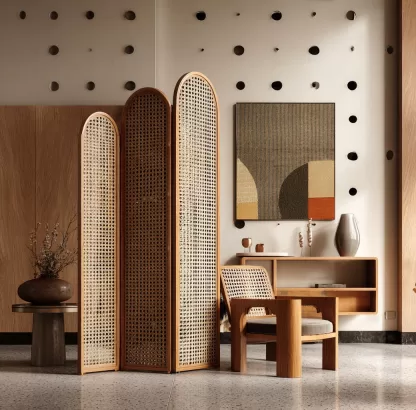New Chinese-style creative solid wood screen for living room, tea room, study, high-end design sense screen for bedroom and entrance hall - Image 5