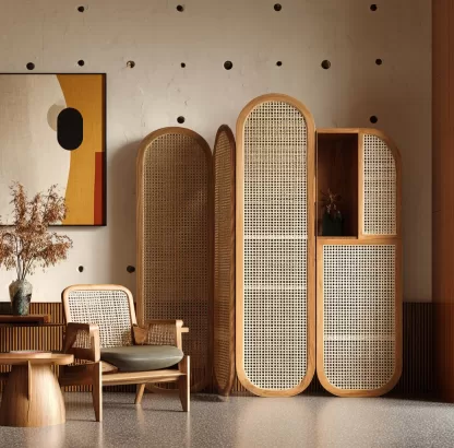 New Chinese-style creative solid wood screen for living room, tea room, study, high-end design sense screen for bedroom and entrance hall - Image 2