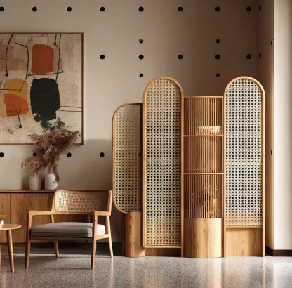 New Chinese-style creative solid wood screen for living room, tea room, study, high-end design sense screen for bedroom and entrance hall - Image 3