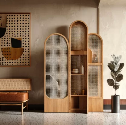 New Chinese-style creative solid wood screen for living room, tea room, study, high-end design sense screen for bedroom and entrance hall - Image 5