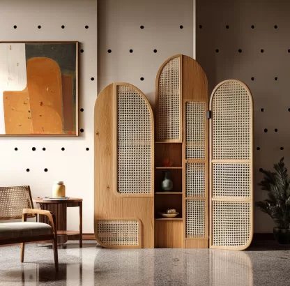 New Chinese-style creative solid wood screen for living room, tea room, study, high-end design sense screen for bedroom and entrance hall - Image 6