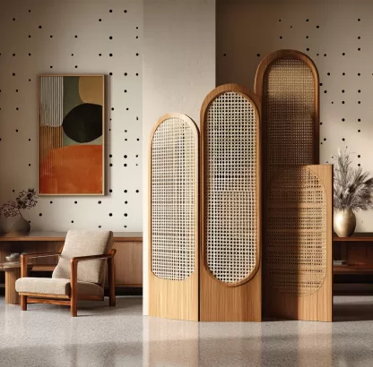 New Chinese-style creative solid wood screen for living room, tea room, study, high-end design sense screen for bedroom and entrance hall - Image 8