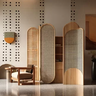 New Chinese-style creative solid wood screen for living room, tea room, study, high-end design sense screen, bedroom, entrance hall, folding screen