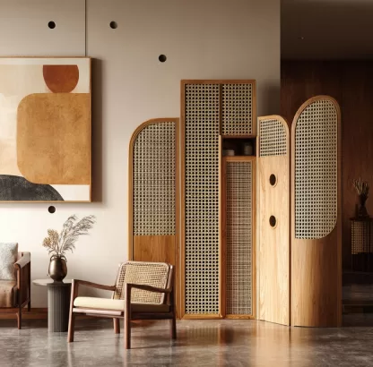 New Chinese-style creative solid wood screen for living room, tea room, study, high-end design sense screen for bedroom and entrance hall - Image 7