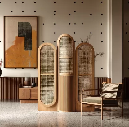 New Chinese-style creative solid wood screen for living room, tea room, study, high-end design sense screen for bedroom and entrance hall - Image 4
