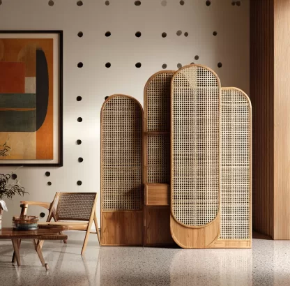 New Chinese-style creative solid wood screen for living room, tea room, study, high-end design sense screen, bedroom, entrance hall screen curtain - Image 2